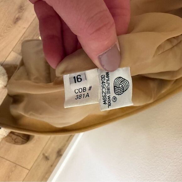 [Sandro] Vintage Camel Trench Coat - Size 16 - Picture 6 of 10